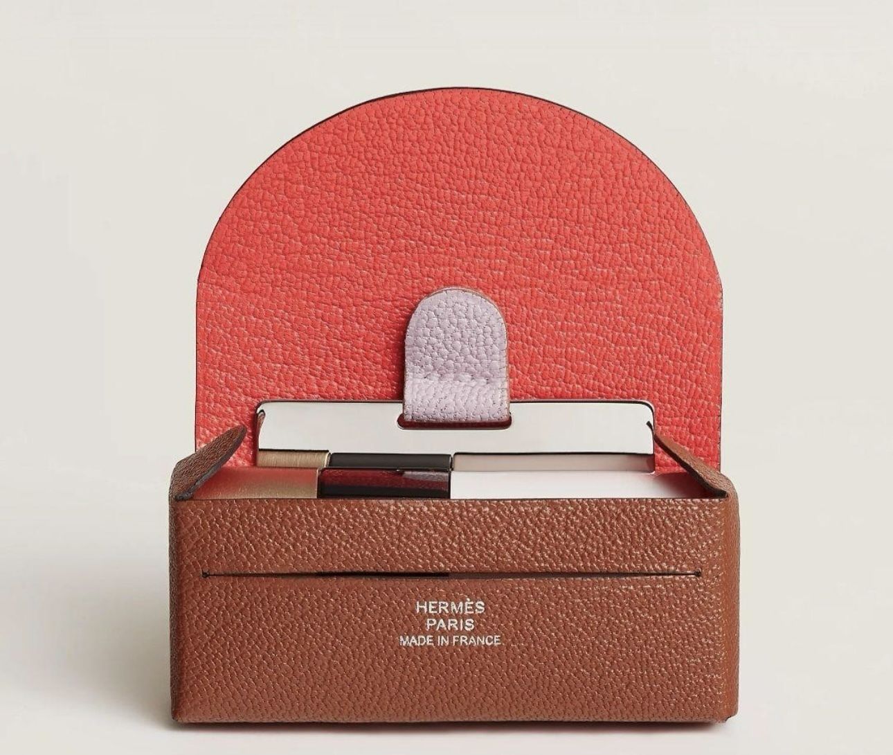 HERMESエルメス レザー製 リップスティックケース「ミロワール