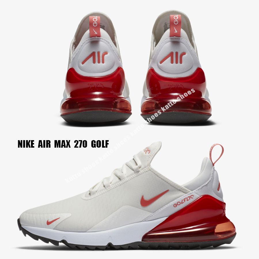 NIKE☆AIR MAX 270 GOLF☆ゴルフシューズ☆SAIL/MAGIC EMBER (Nike