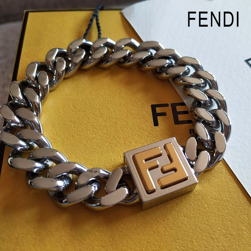 FENDI】FFロゴ☆チェーンブレスレット☆パラジウム＆ゴールド (FENDI