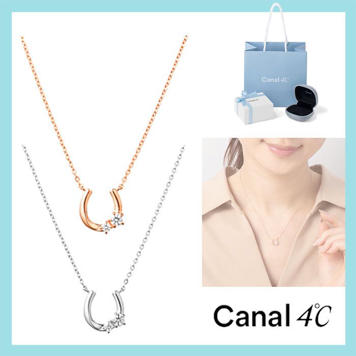 すぐ届く☆国内直営店【Canal 4℃】馬蹄モチーフネックレス (4