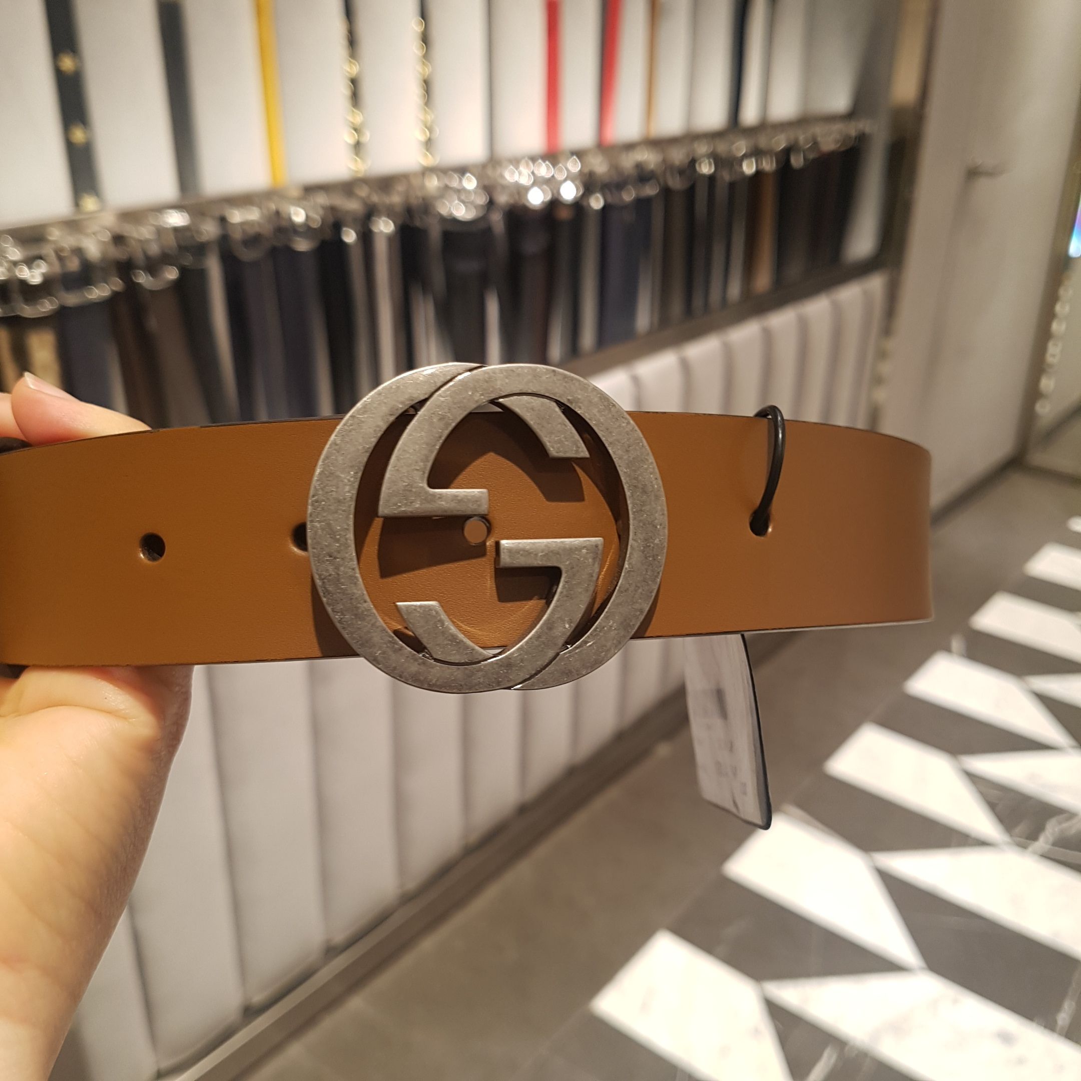 アウトレット直営店】GUCCI インターロッキング GG ベルト (GUCCI