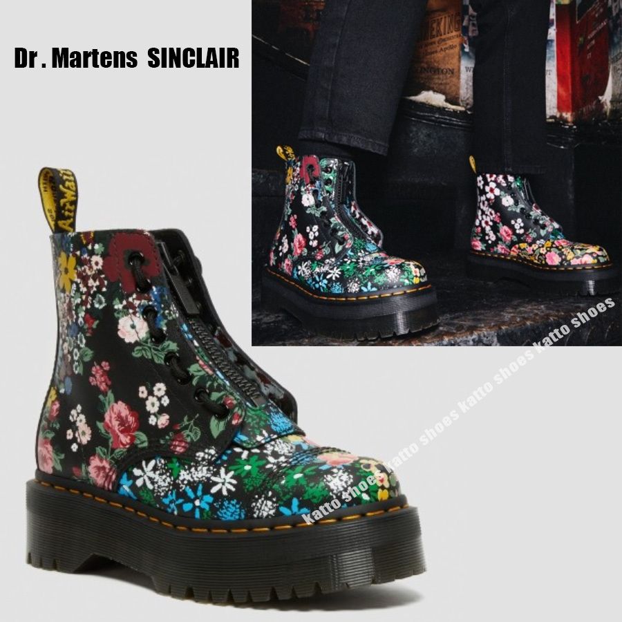 Dr Martens☆SINCLAIR☆ジッパー☆厚底☆花柄 (Dr.Martens/ショート