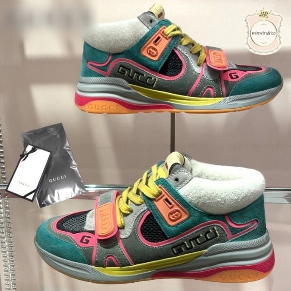 GUCCI□【セール】国内発□異素材ミックスカラフル スニーカー (GUCCI