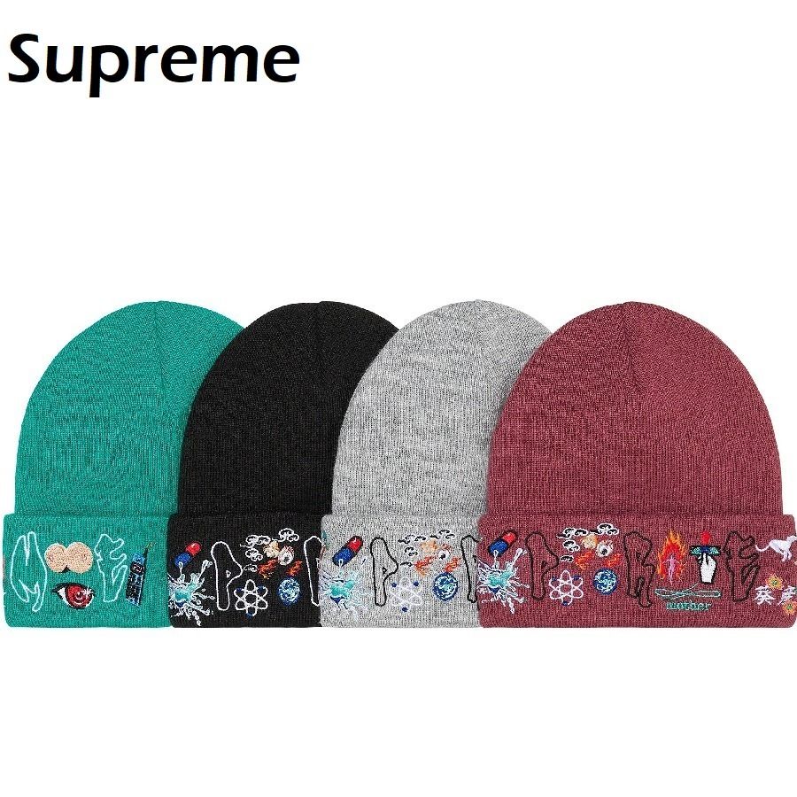 関税込 21AW Week16 Supreme AOI Icons Beanie ニット帽 (Supreme