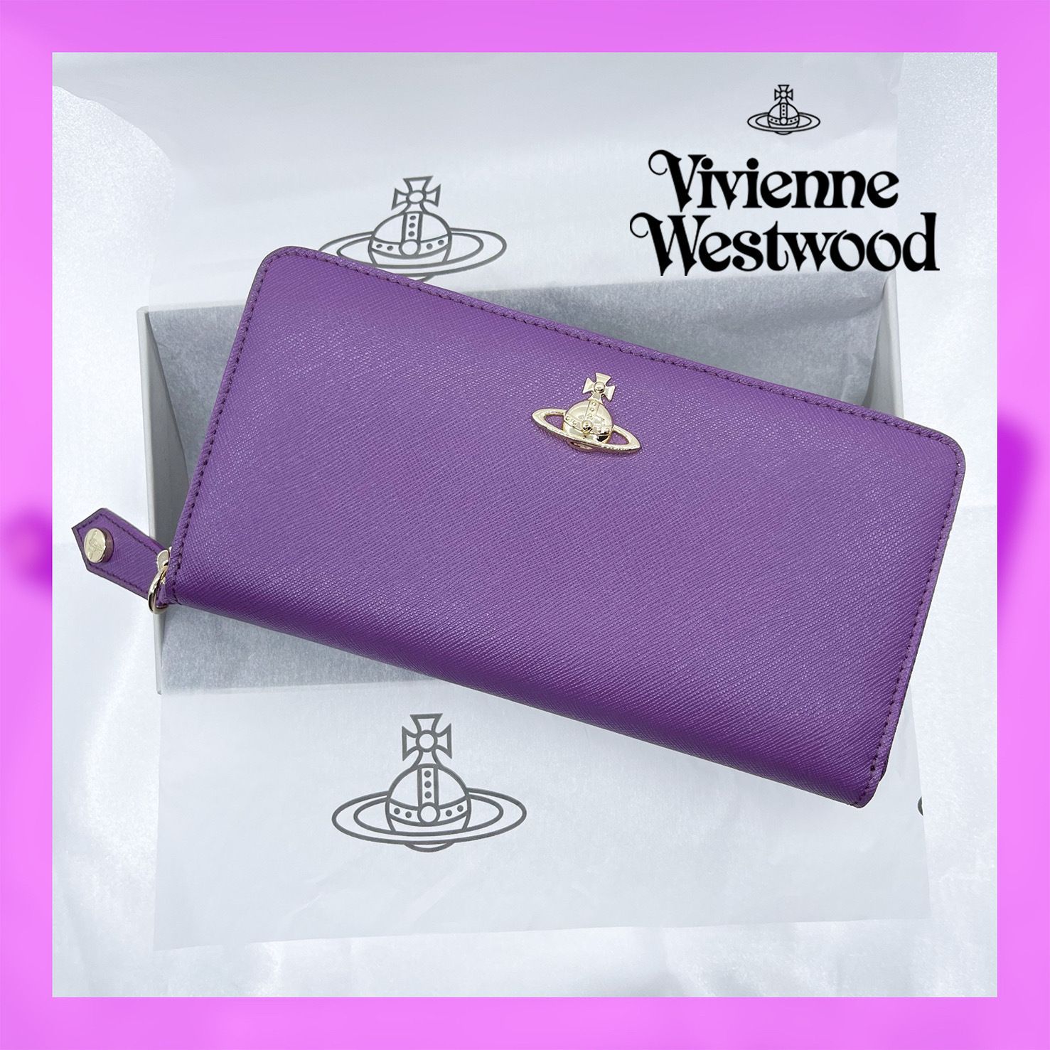 即日発送】Vivienne Westwood☆ラウンドジップ長財布☆VIOLA (Vivienne