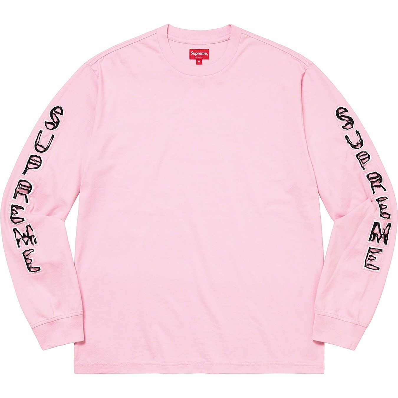 関税込 22AW Week3 Supreme Cut Out L/S Top 袖ロゴ ロンT (Supreme/T