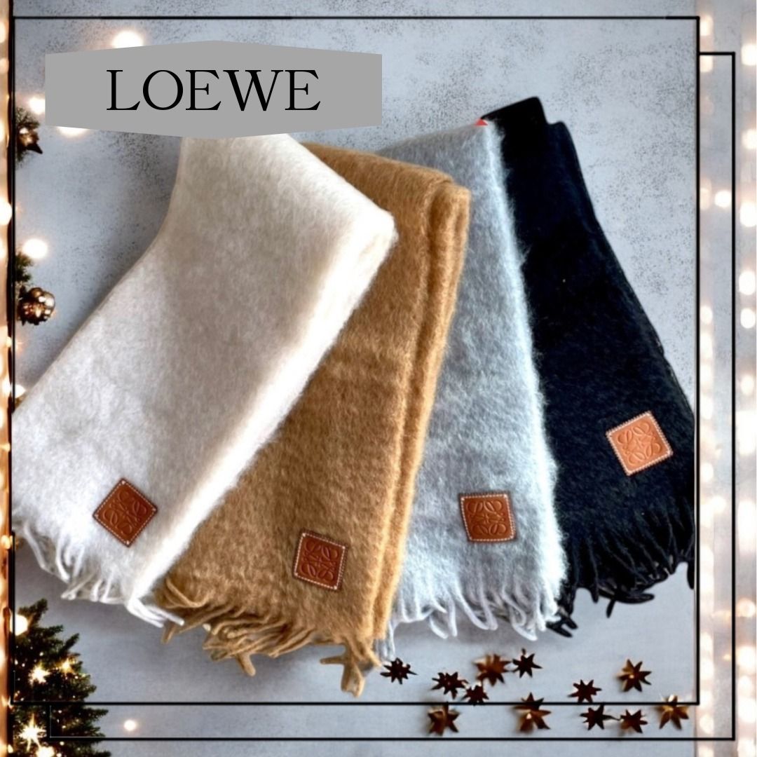 完売必至【国内発】ロエベ スカーフ (ウール&モヘア) マフラー (LOEWE