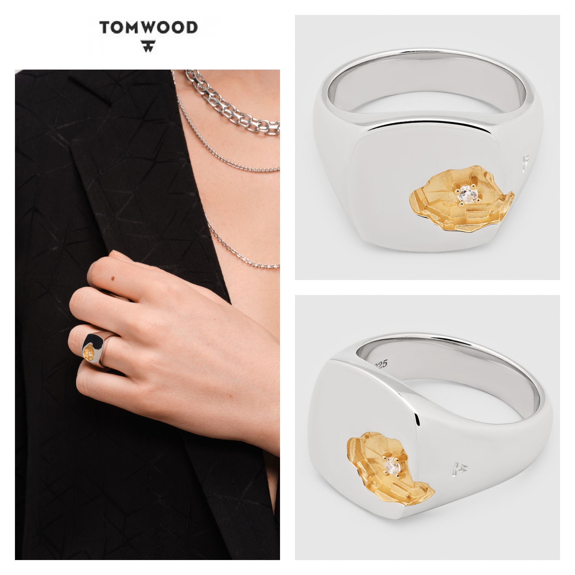 TOM WOOD】☆お洒落リング☆ Mined Ring Large Diamond (Tom Wood/指輪