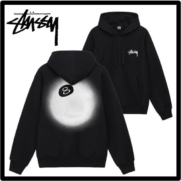 ☆送料・関税込☆Stussy☆Stussy 8 Ball Fade Hoodie Black☆ (STUSSY