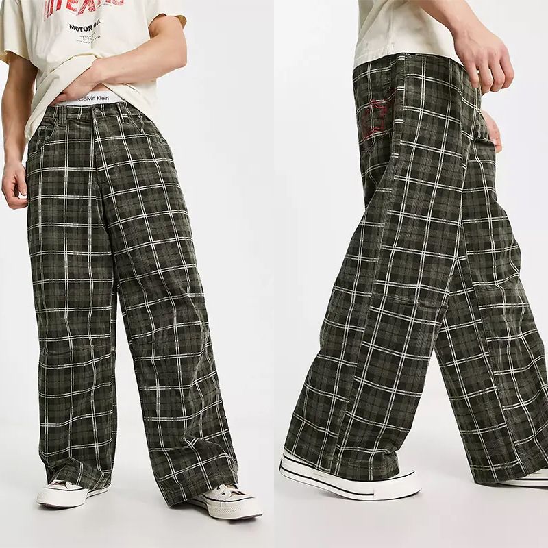 Jaded London チェック コーデュロイパンツ W32 かつき着用 Jaded