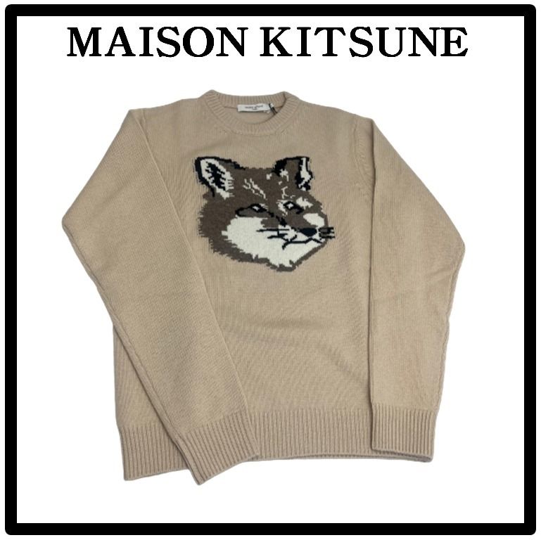 ☆関税込☆MAISON KITSUNE☆Big Fox Head Pullover Knit Beige