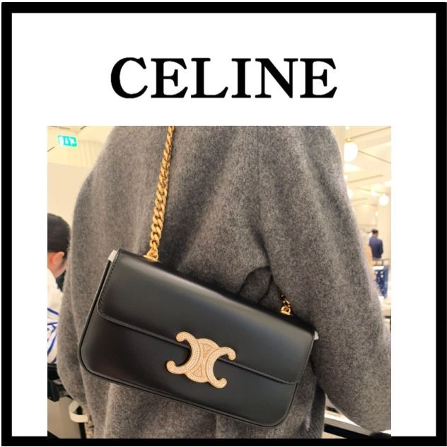 ☆関税込☆CELINE☆チェーンショルダーバッグ トリオンフ☆ (CELINE