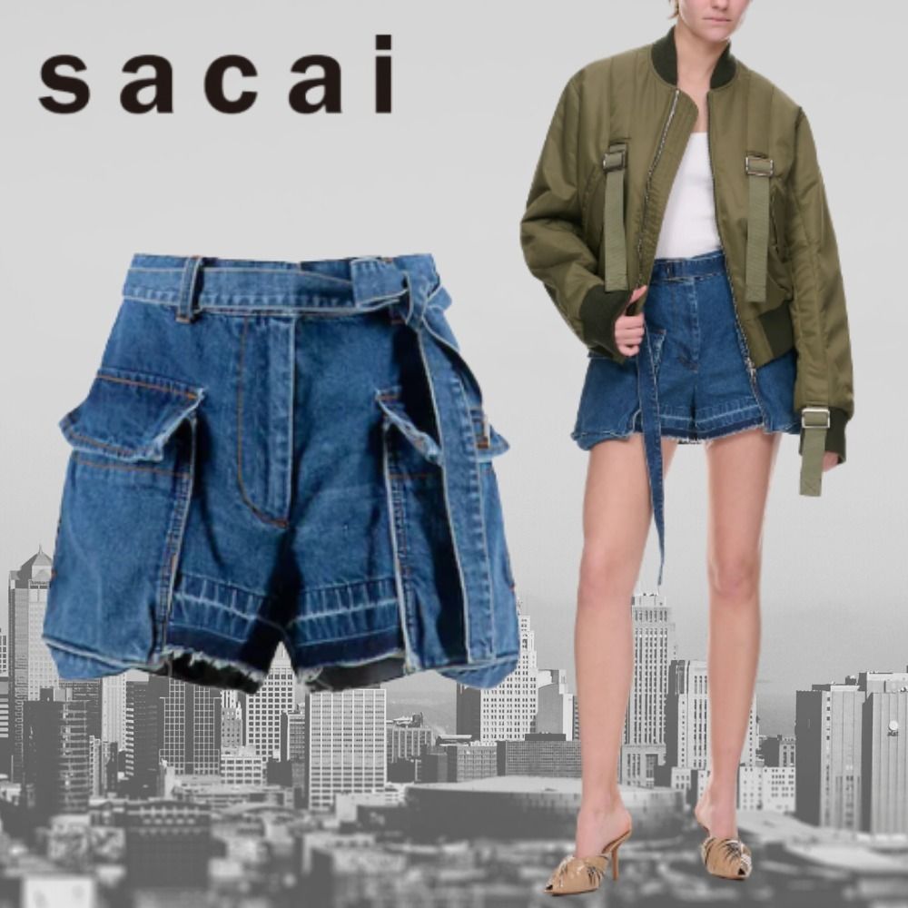 sacai】サカイ デニム ミニ ショートパンツ ホットパンツ (sacai