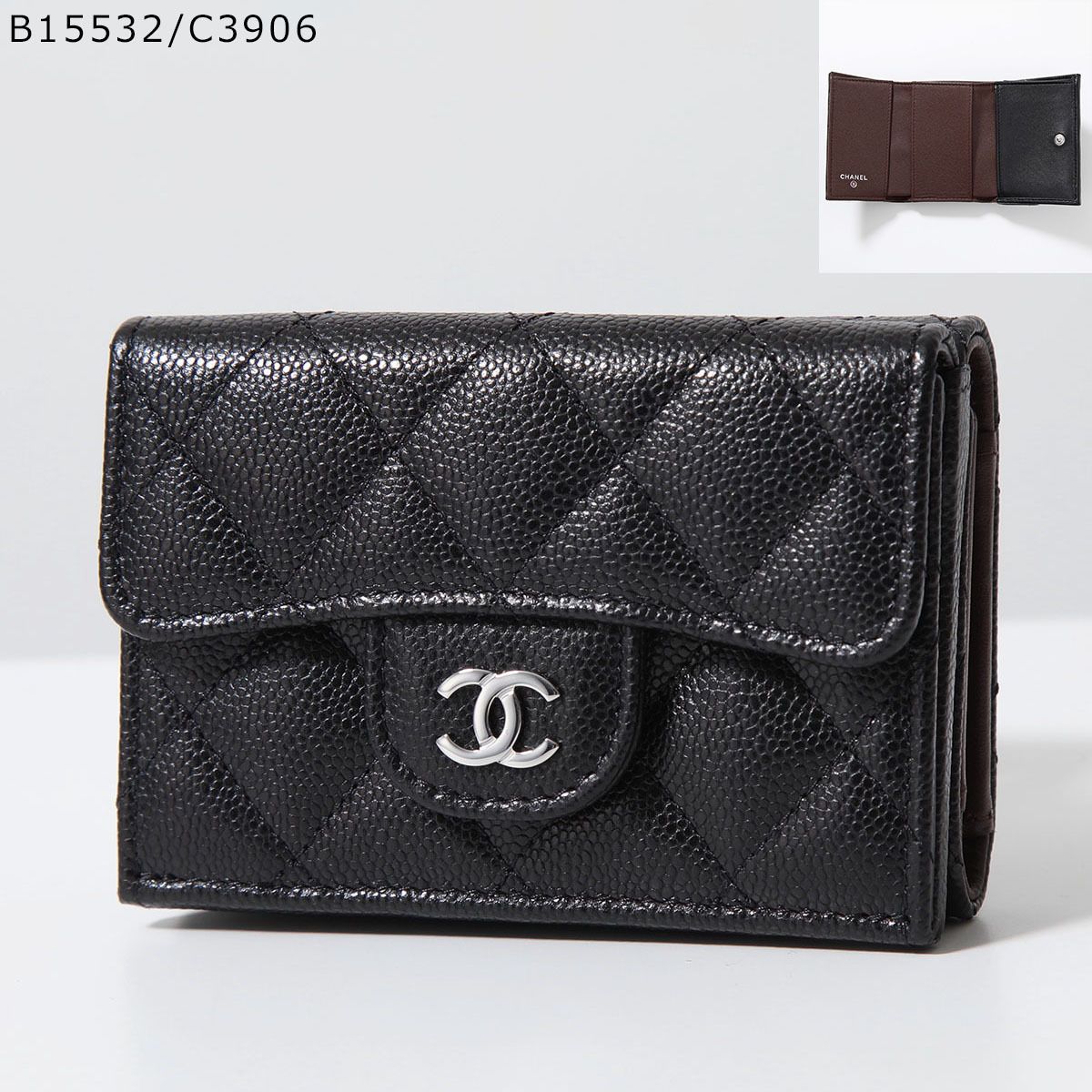 CHANEL 三つ折り財布 AP0230 Y33352 キルティングレザー (CHANEL