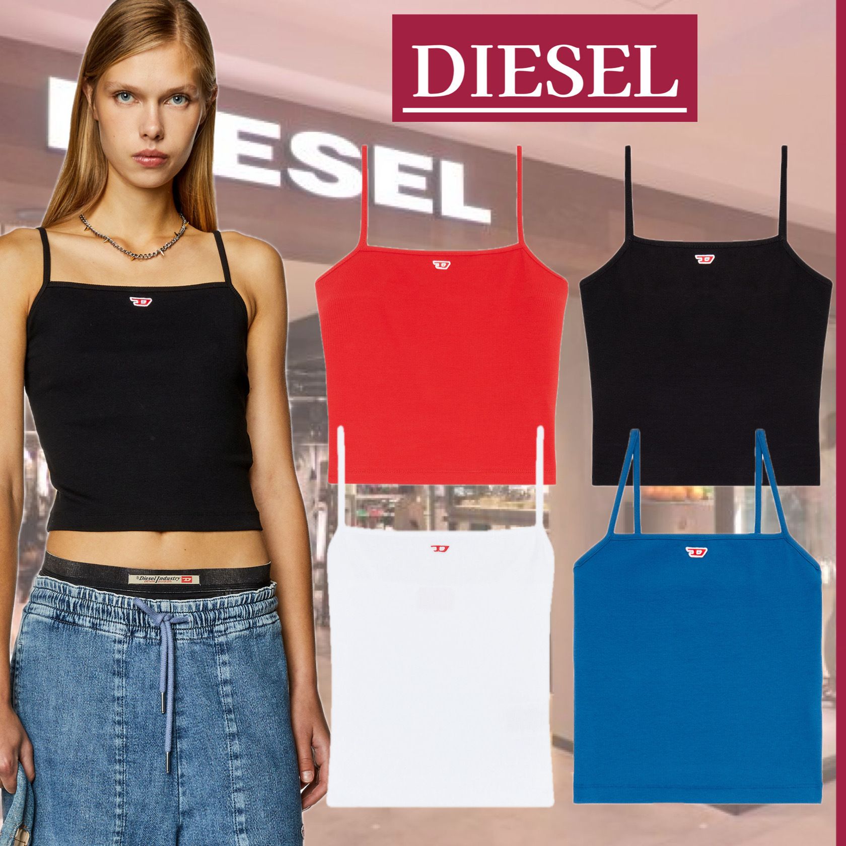 フィット感◎】DIESEL『T-Hop-D キャミソール』送料込 (DIESEL