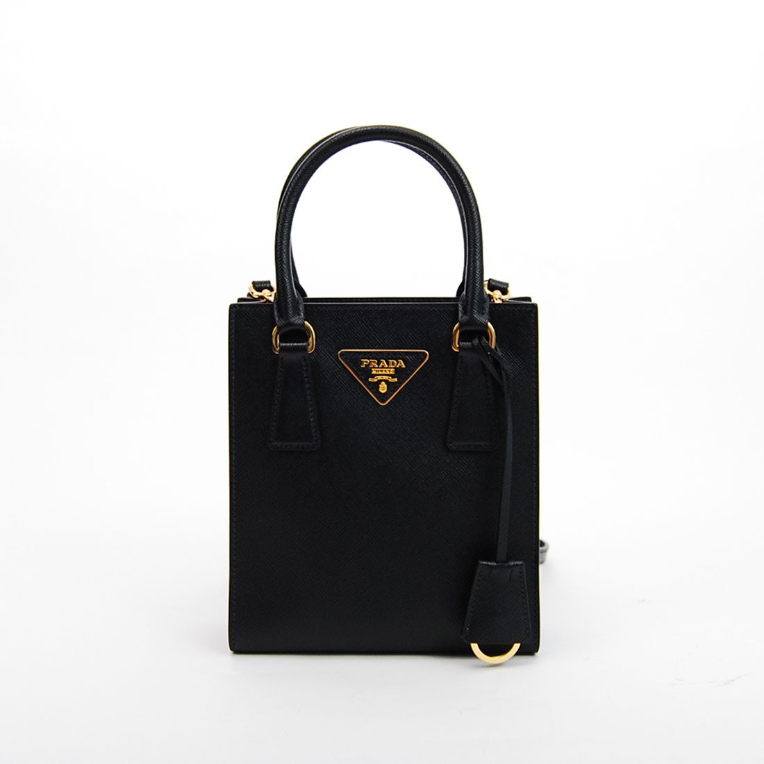 関税負担なし☆PRADA プラダ サフィアーノレザー ハンドバッグ (PRADA