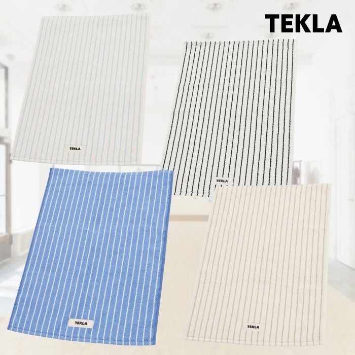 ストライプ】TEKLAテクラ オーガニックコットン バスマット (TEKLA
