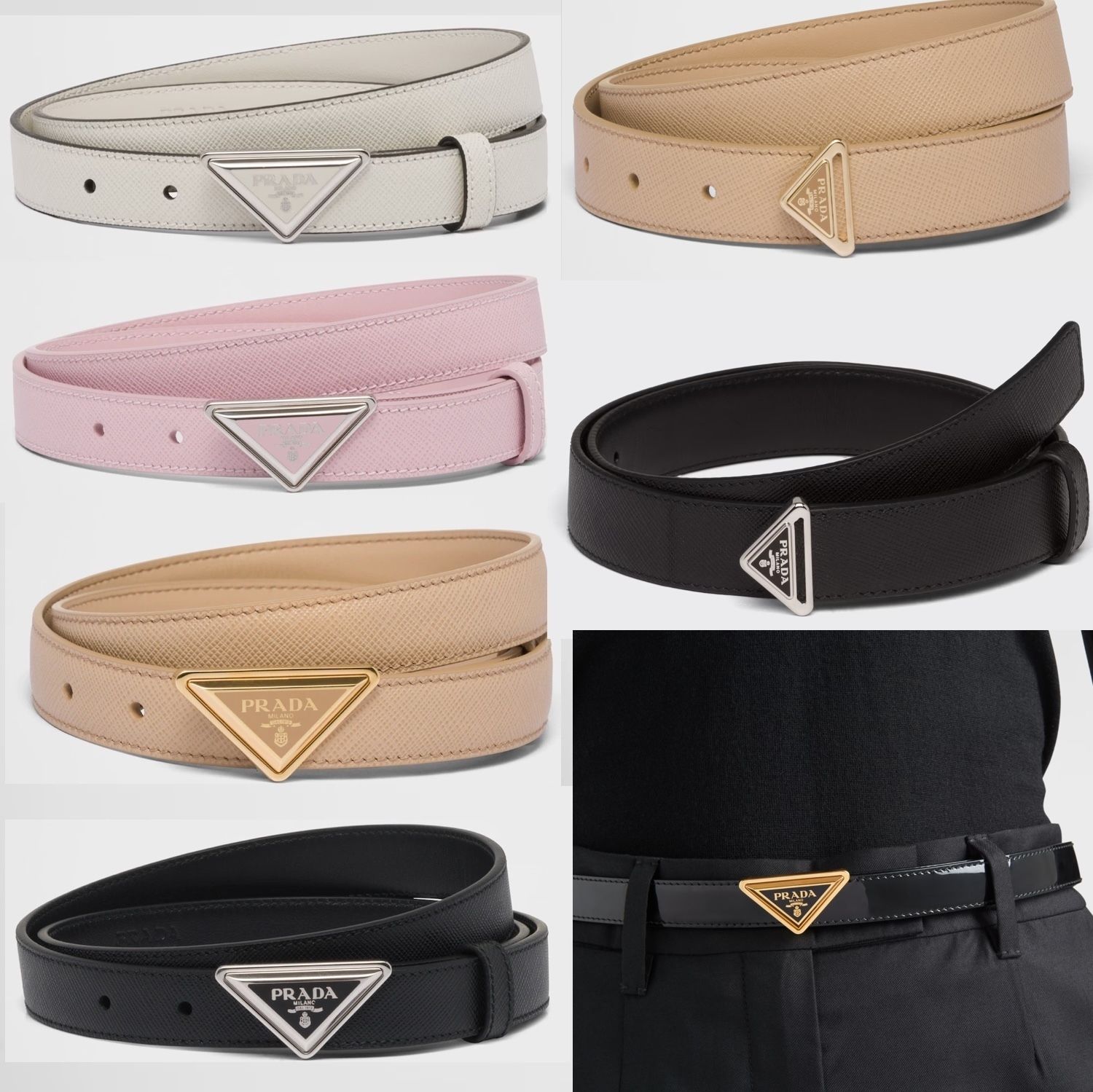 PRADA【入手困難】必須 ☆サフィアーノレザー ベルト☆ 全色 (PRADA