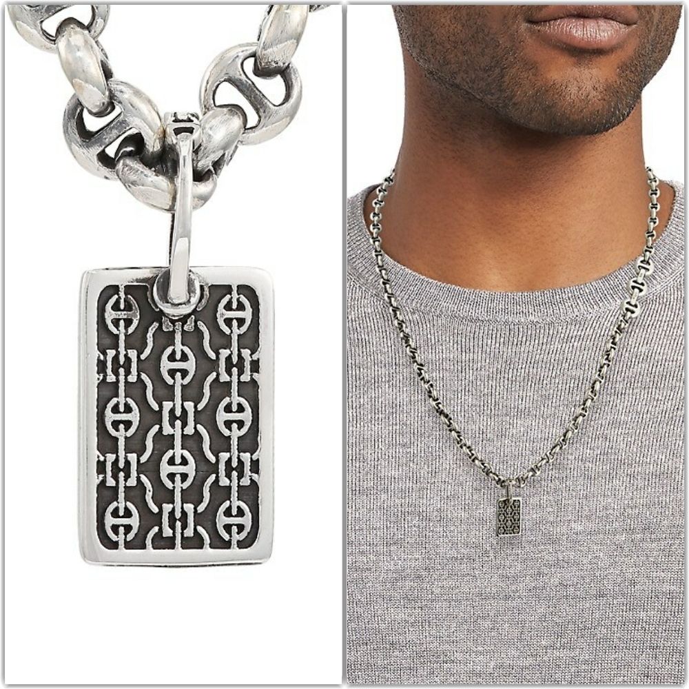 □HOORSENBUHS□スターリングシルバーペンダント□ラクタングル