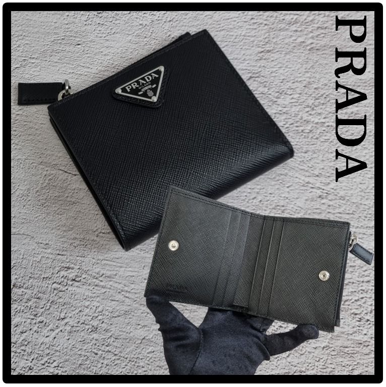 ☆関税込☆PRADA☆サフィアーノ トライアングル 小銭入れ 財布