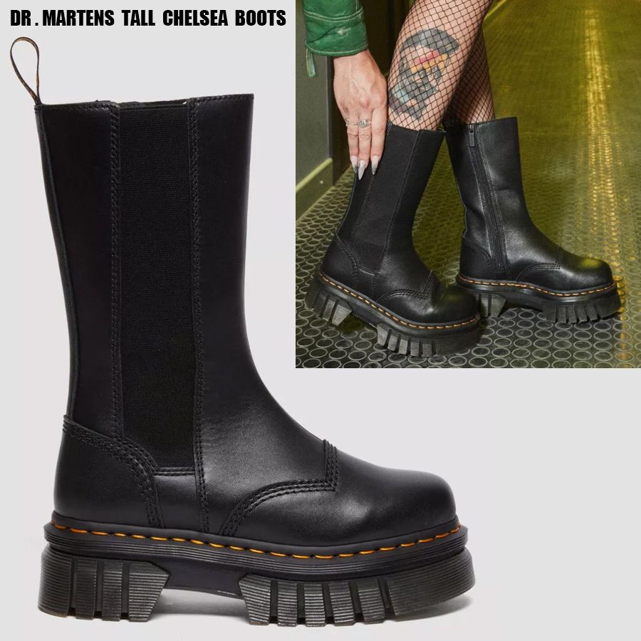 Dr Martens☆AUDRICK TALL CHELSEA BOOTS☆厚底☆BLACK (Dr.Martens