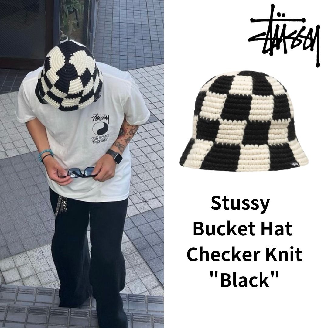 希少】Stussy Bucket Hat Checker Knit 