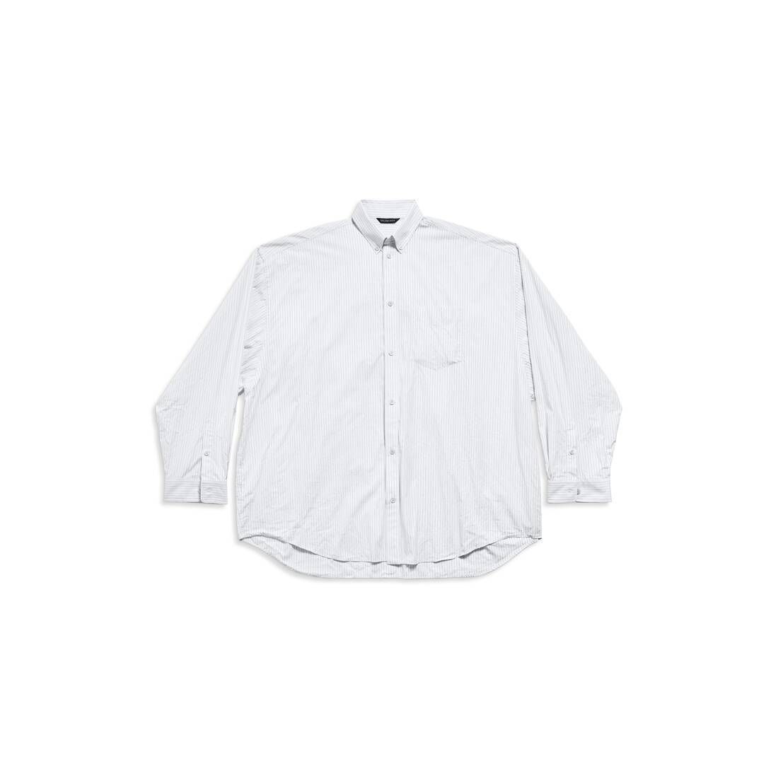 送料込直営店+BALENCIAGA+オーバーサイズ ストライプシャツ
