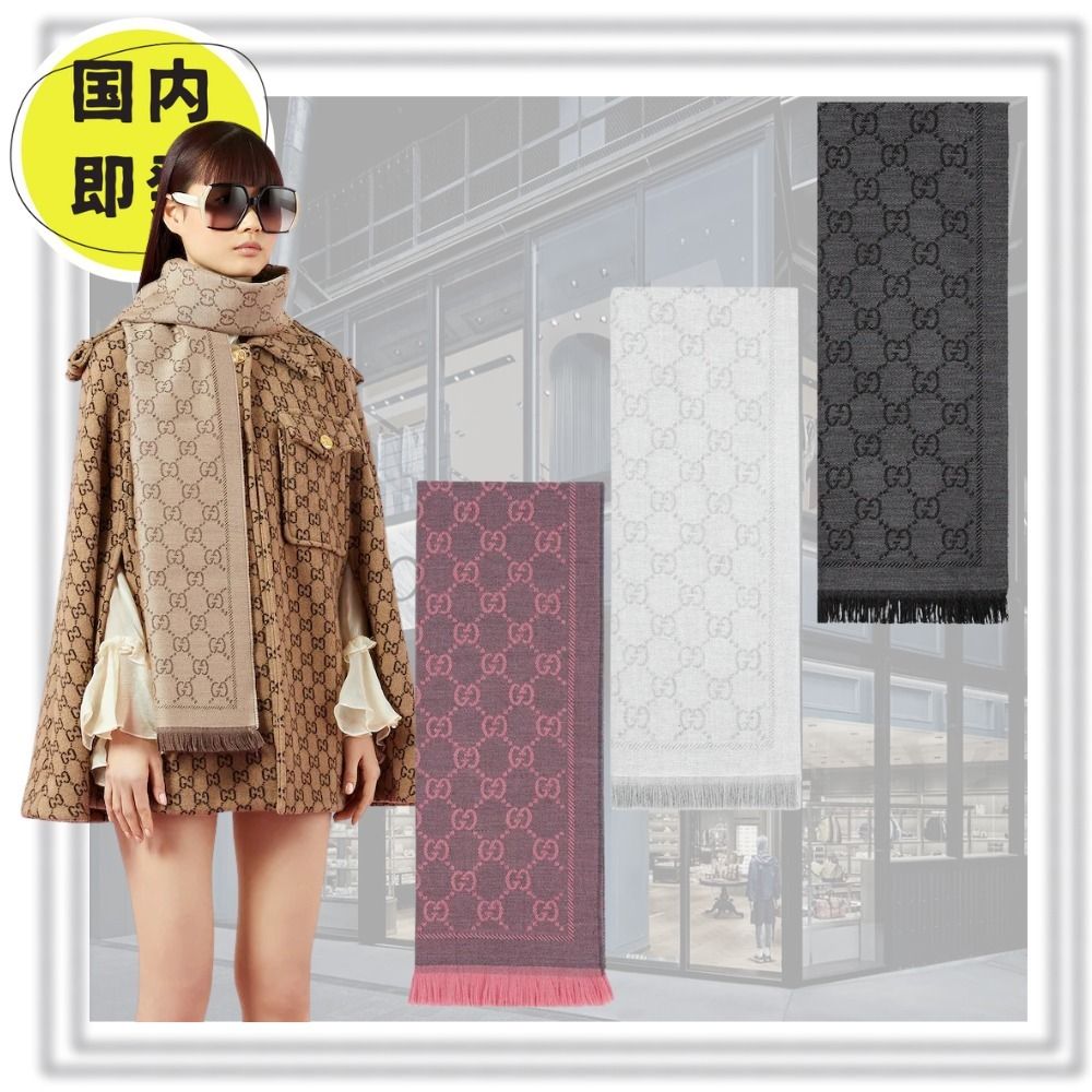 国内即発*GUCCI*グッチ*GGパターンウィンタースカーフ (GUCCI/マフラー