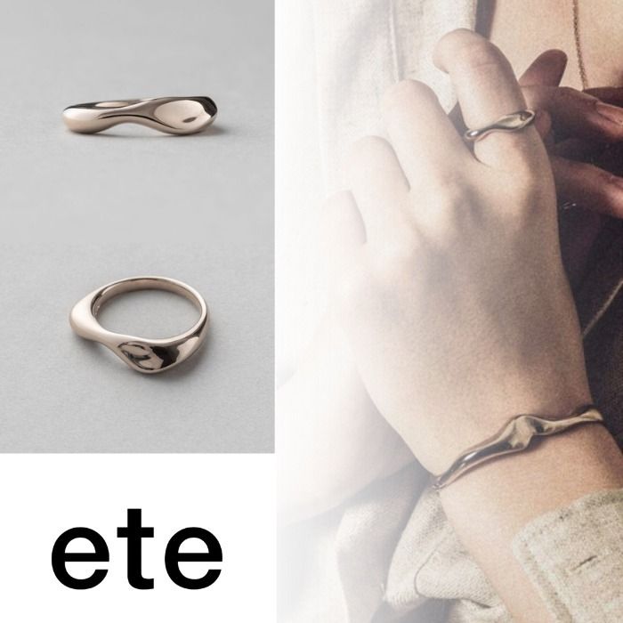 ◇国内発送◇【ete】エテ ロウブラウンゴールド リング Giftに♪ (指輪