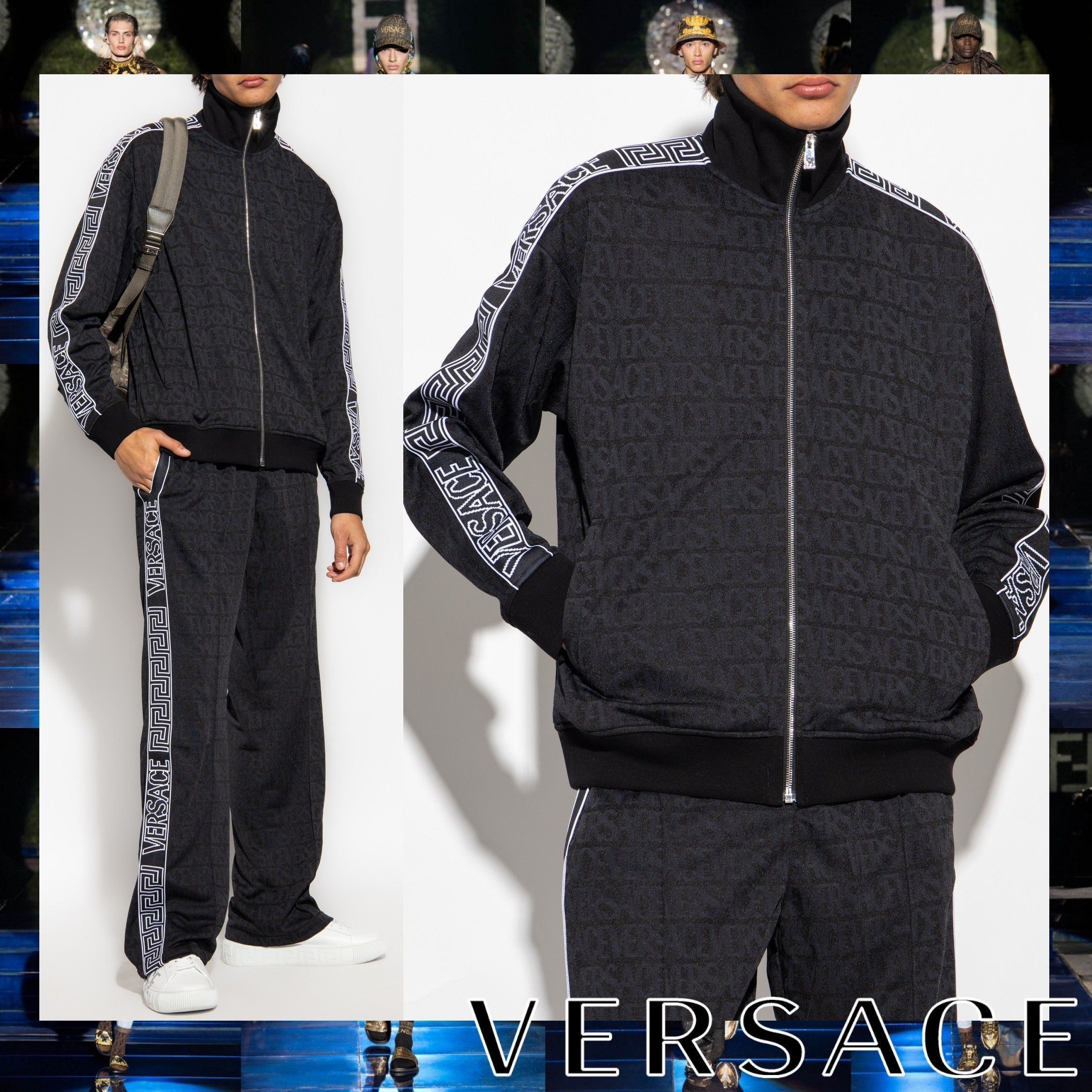VERSACE オールオーバー ロゴ ジャージー セットアップ (VERSACE