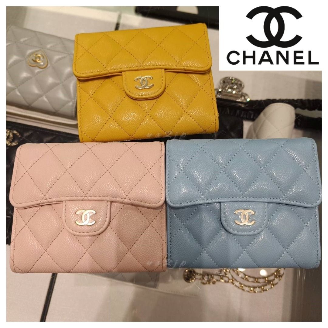カワイイ☆3色》 CHANEL フラップ ウォレット 三つ折り財布 (CHANEL