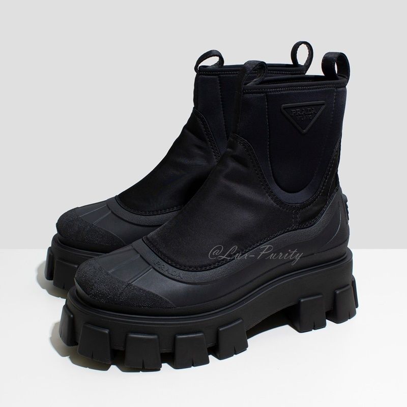 PRADA モノリス Re-Nylon ギャバジン ブーツ☆お早めに！ (PRADA