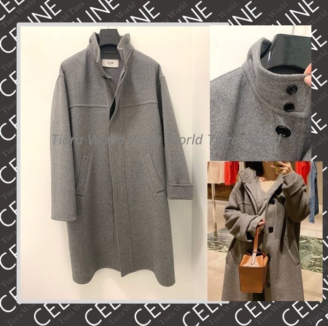 1着は欲しい◇CELINE セリーヌ ラップ カシミア コート グレー (CELINE