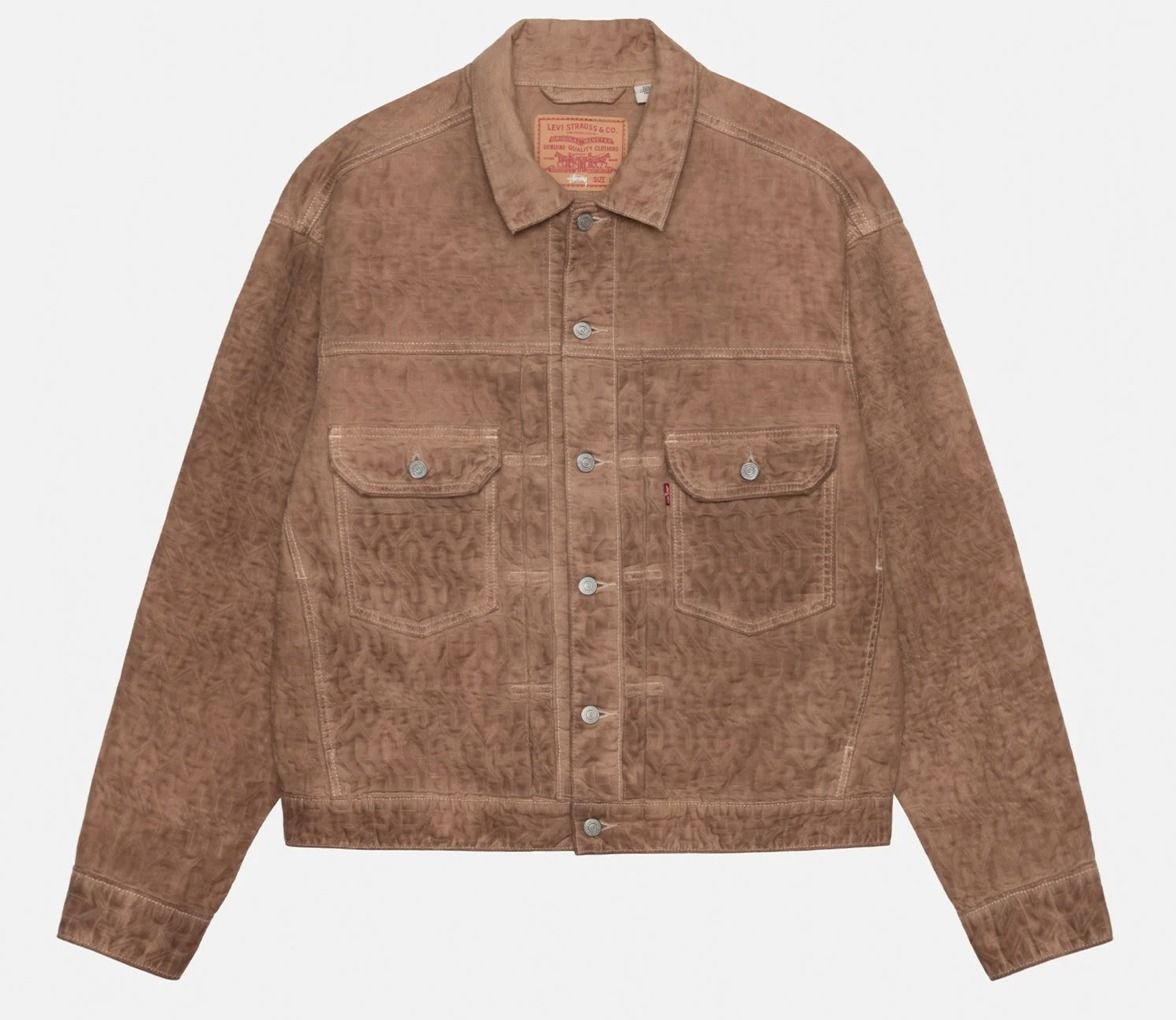 XL【在庫あり】STUSSY LEVI'S DYED JACQUARD TRUCKER JACKET (STUSSY
