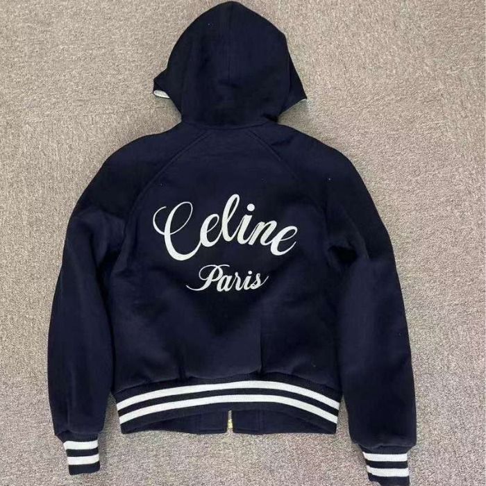 ☆Celine☆フード付きテディジャケット ダブルフェイスカシミア