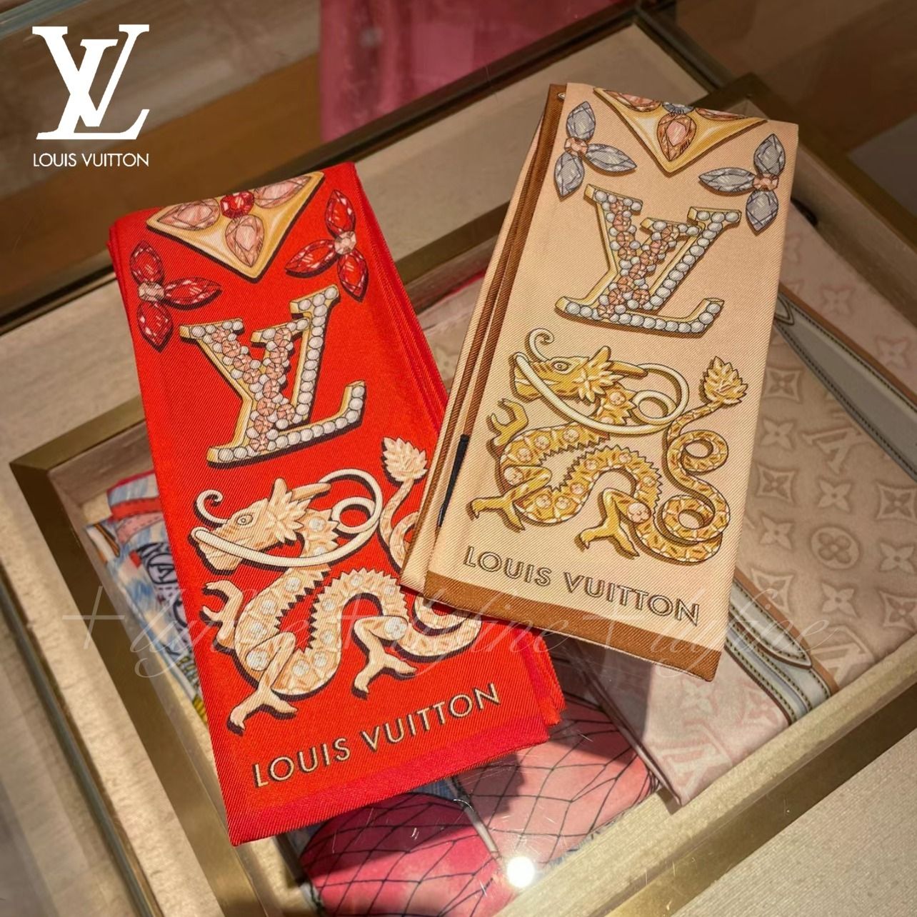 新年限定デザイン！】ルイヴィトン スカーフ ドラゴン 干支 (Louis