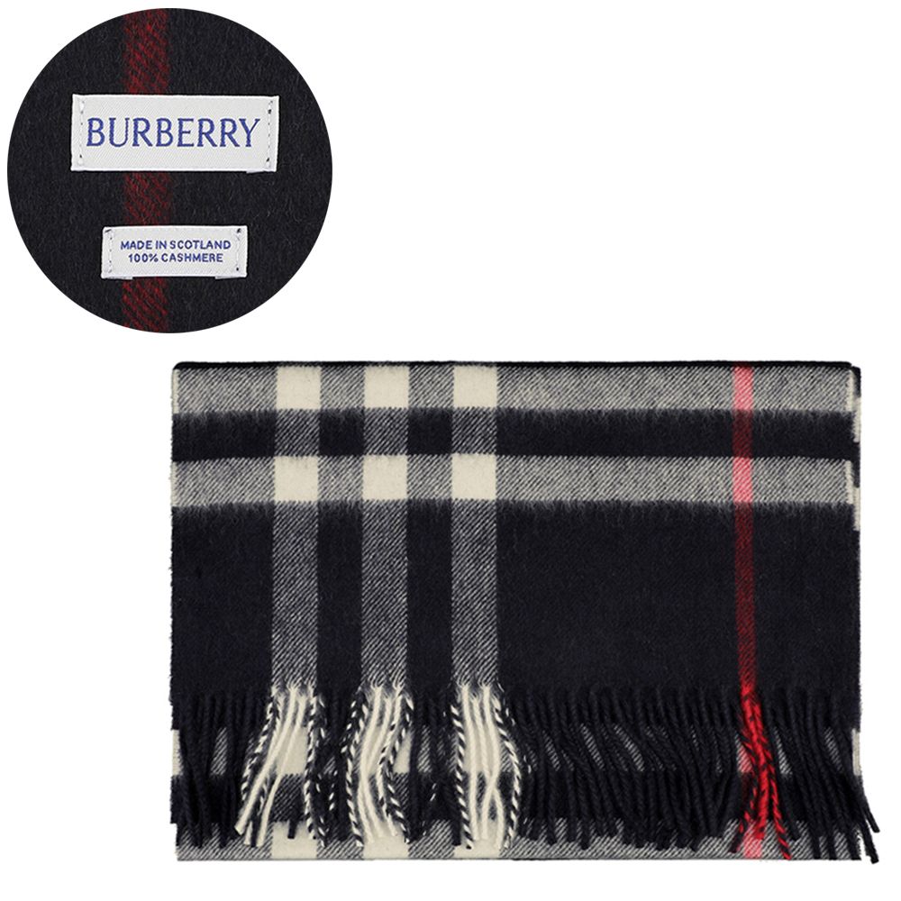 関税負担なし☆Burberry バーバリー チェック カシミアスカーフ