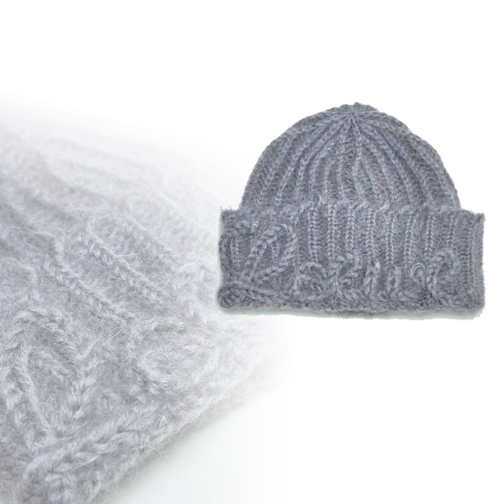 LOEWE】SS24 ロゴ アップリケ モヘア ニット帽 送料関税込 (LOEWE