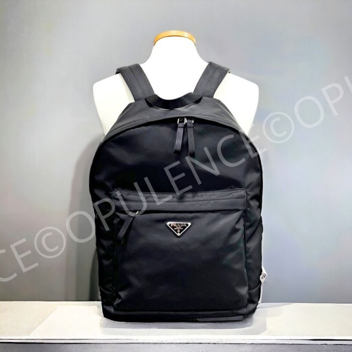 PRADA プラダ ロゴ ナイロン バックパック/リュック 2VZ034 黒 (PRADA