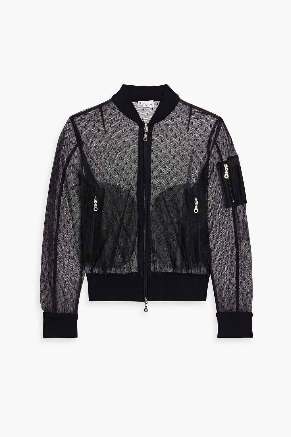 定価7万 RED VALENTINO ボンバージャケット サイドドットチュール