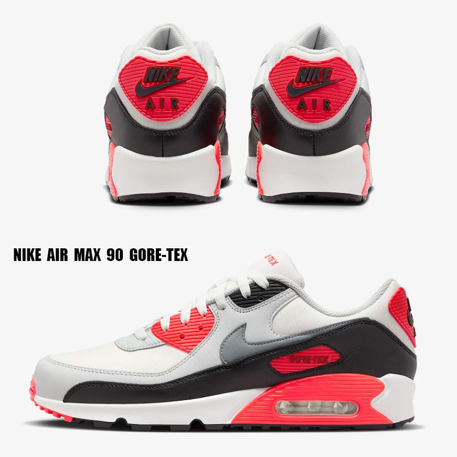 NIKE☆AIR MAX 90 GORE-TEX☆SUMMIT WHITE/BRIGHT CRIMSON/BLACK (Nike
