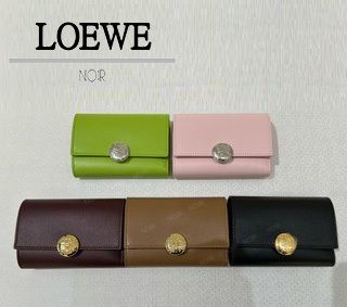 国内即発【LOEWE】ぺブル バーティカル ウォレット スモール (LOEWE