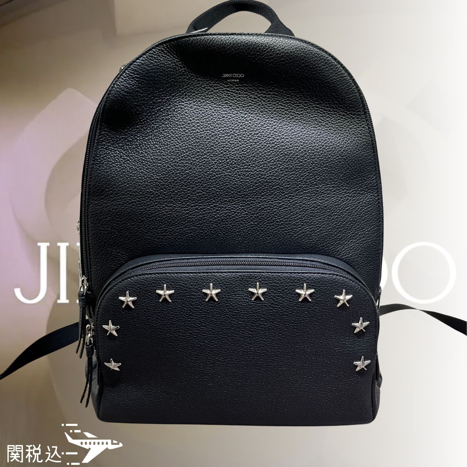 JIMMY CHOO ジミーチュウ CLAY Studs スタッズ バックパック (Jimmy