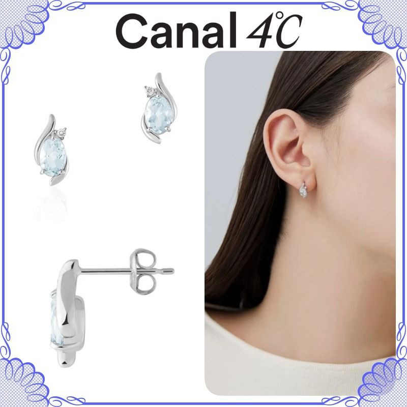 大人気!! 4℃ プラチナ アクアマリン ピアス (4℃/ピアス) 104218370
