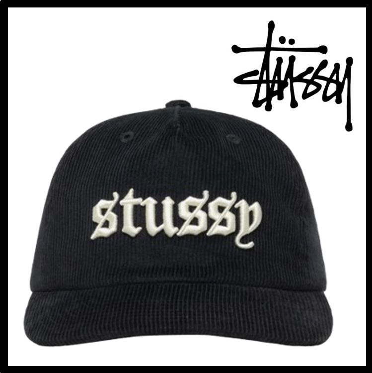 ☆関税込☆Stussy☆MID-DEPTH OLD ENGLISH SNAPBACK☆Black☆ (STUSSY