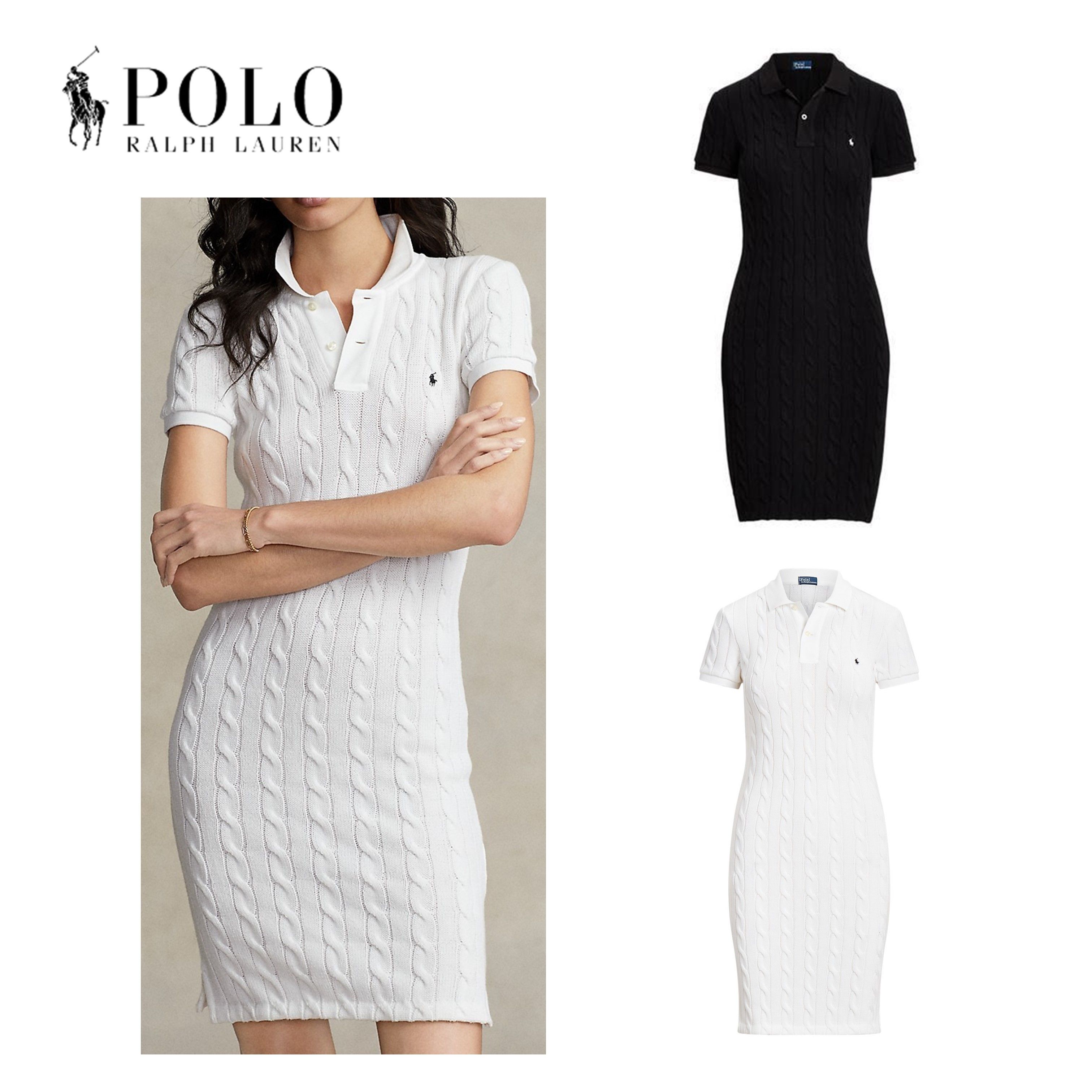 ポロラルフローレン] POLO ケーブルニット ワンピース ☆送料込 (POLO