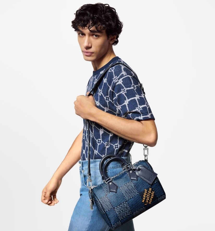 LouisVuitton《スピーディ・バンドリエール25》青 ダミエ 直営店