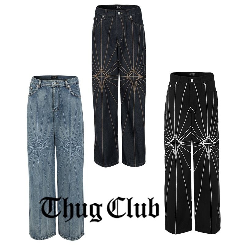 THUG CLUB】Chain Stitch Denim Pants (Thug Club/デニム・ジーパン