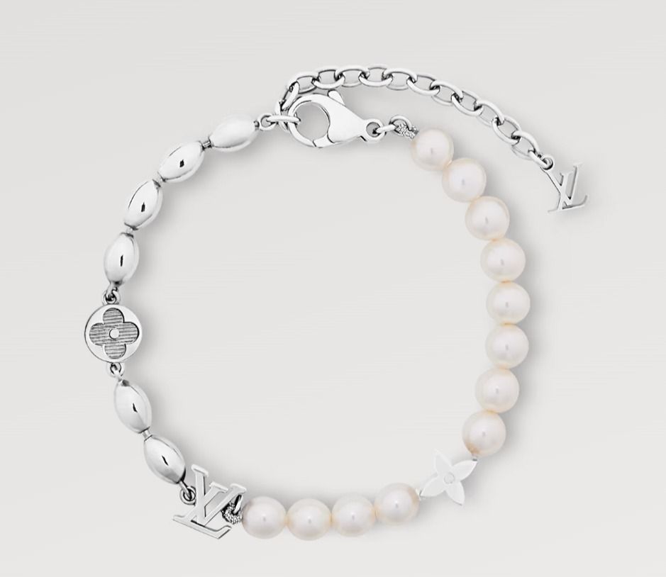すぐ届 ヴィトン ブレスレット パール フュージョン シルバー (Louis