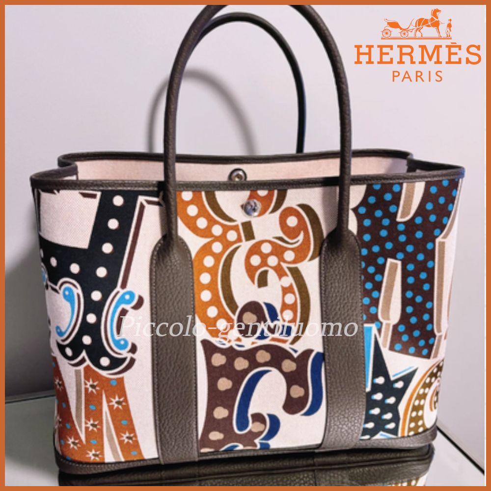 POPなデザインがお洒落♪エルメス HERMES ガーデンパーティー 36